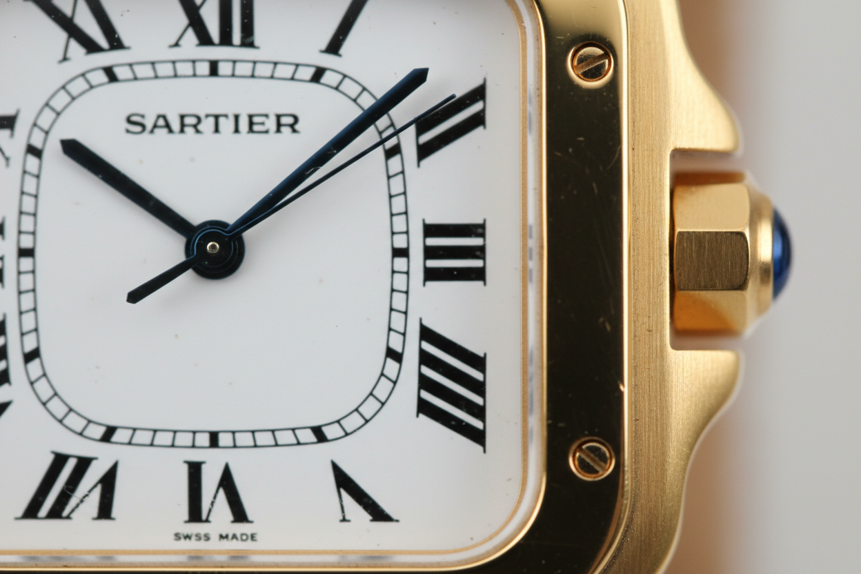 Cartier Santos Gold Close-up