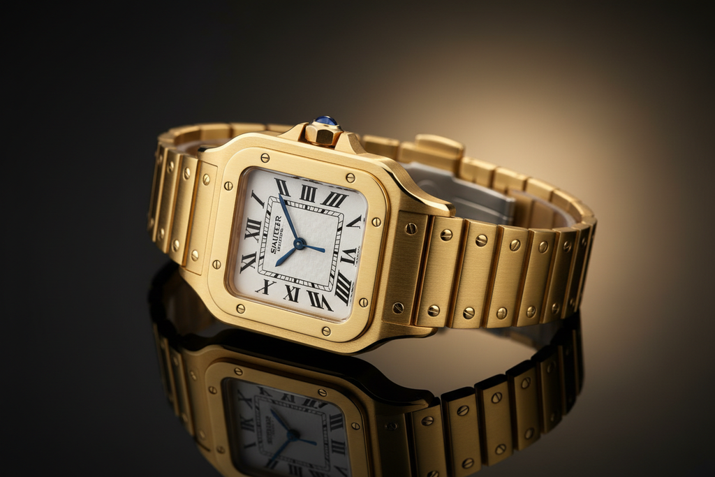 Cartier Santos Gold Dramatic View