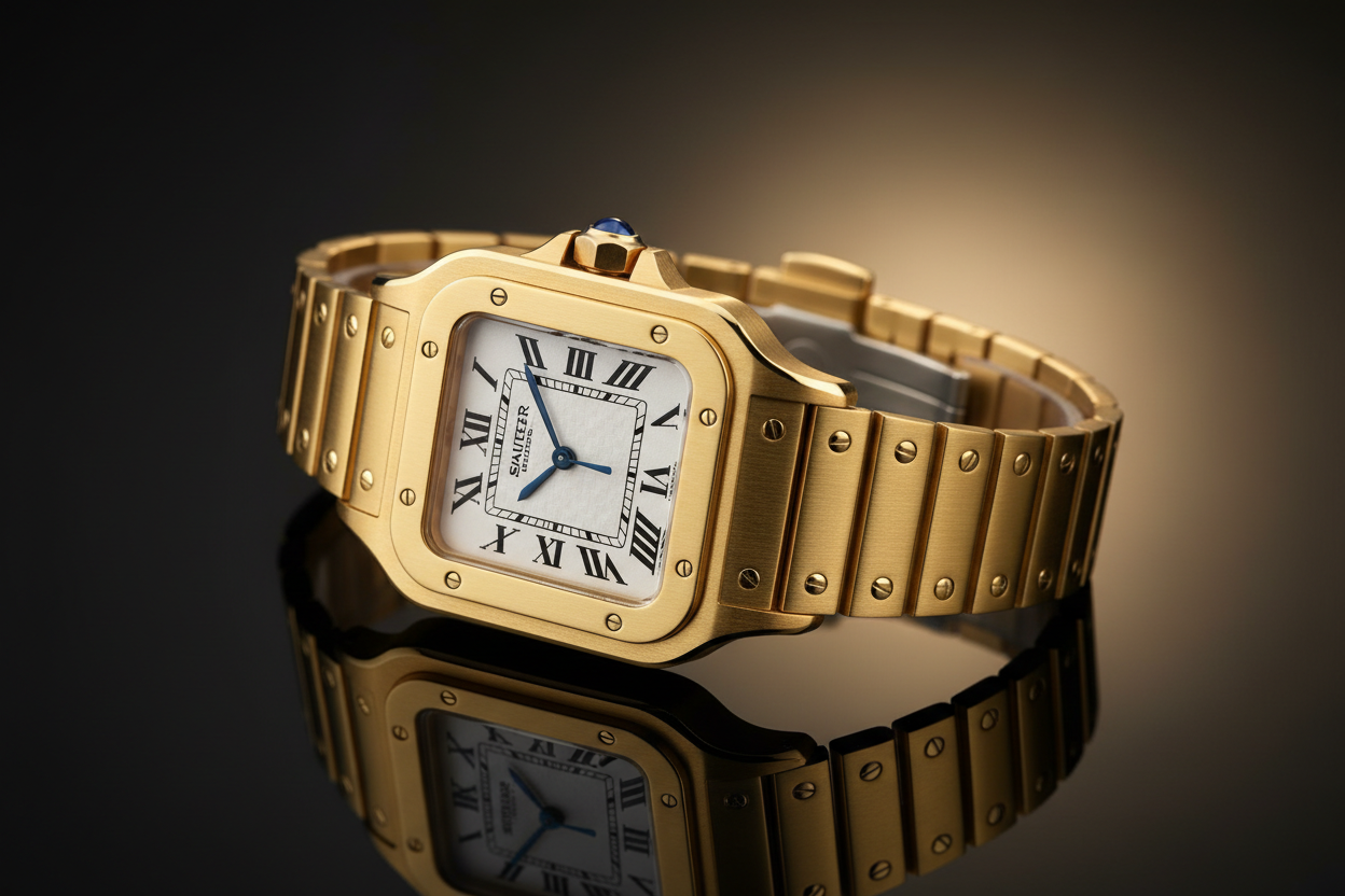 Cartier Santos Gold Dramatic View