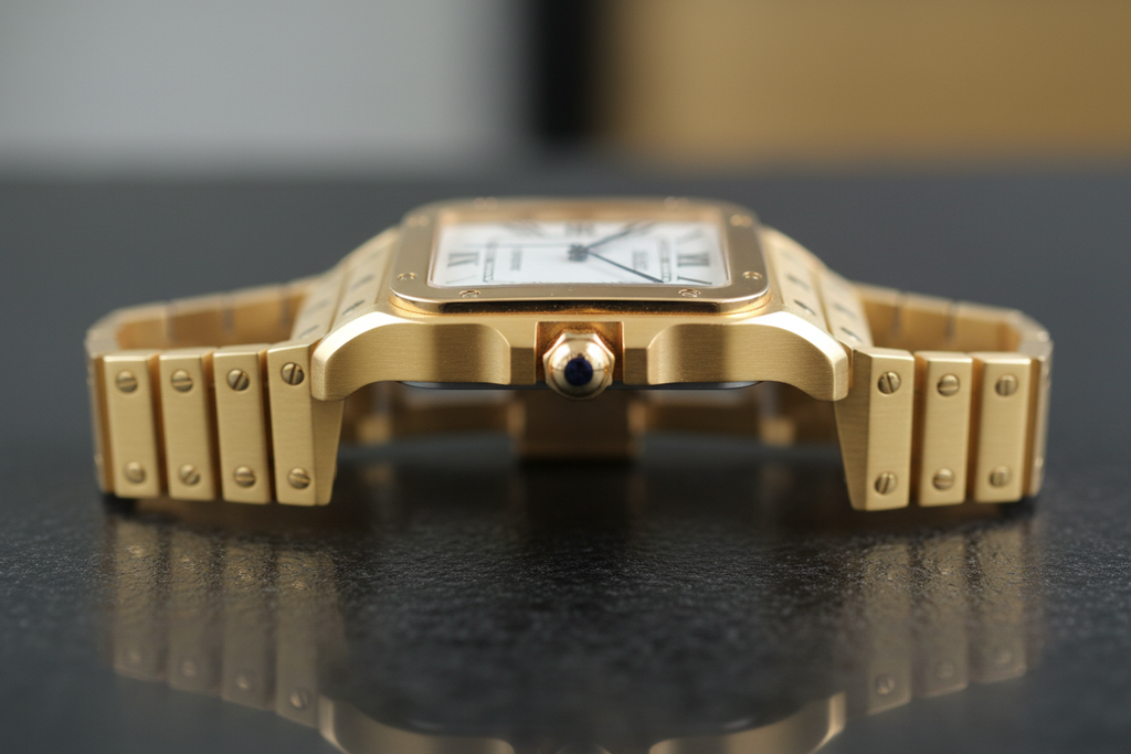 Cartier Santos Gold Side View