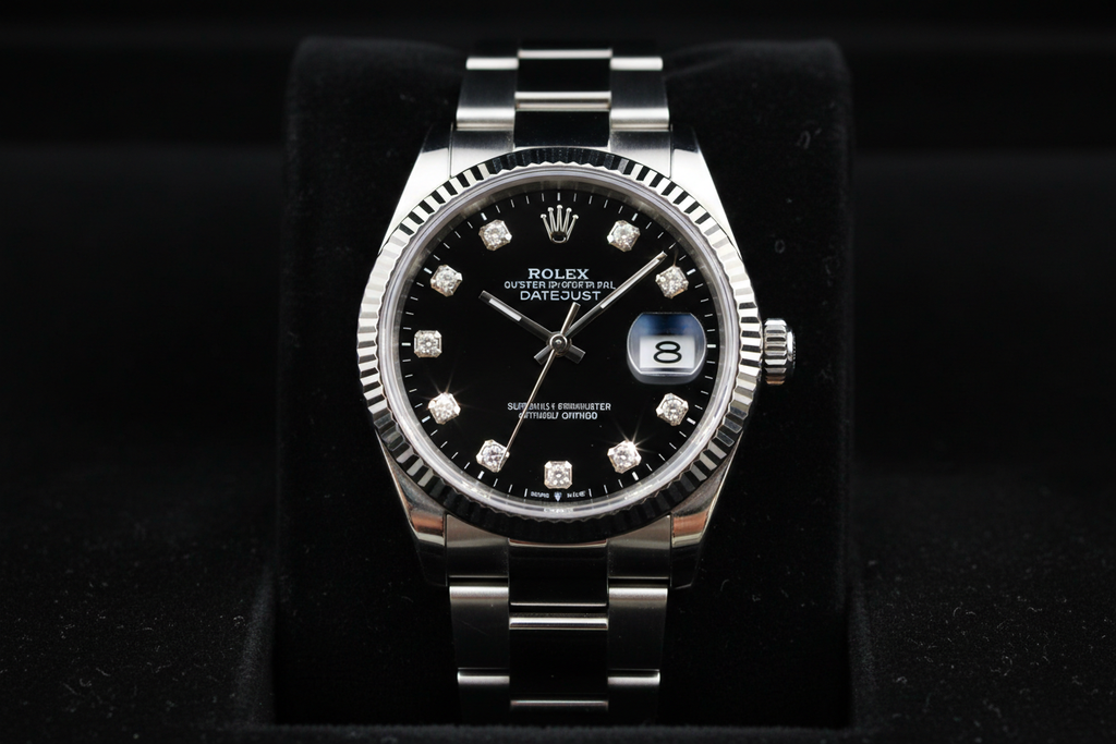 DateJust Black Diamond Front