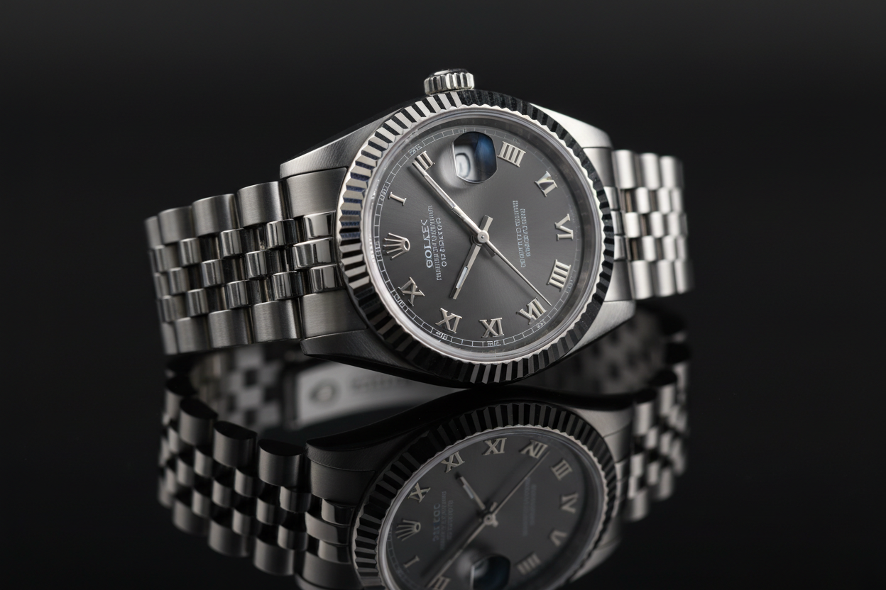 DateJust Grey Roman Dramatic View