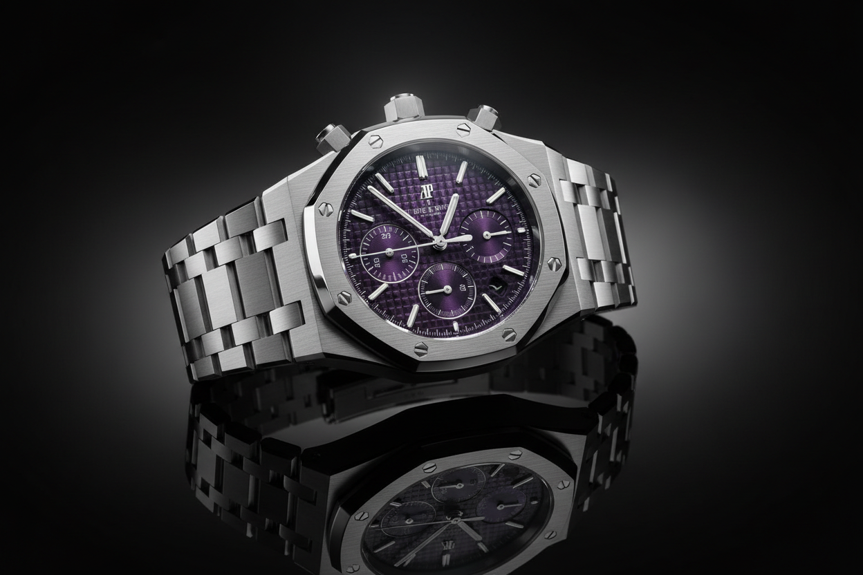 Royal Oak Purple Dial Dramatic View